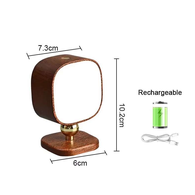 Lampes murales de chevet à chargement sans fil, veilleuse en bois, Portable, créatif, interrupteur t