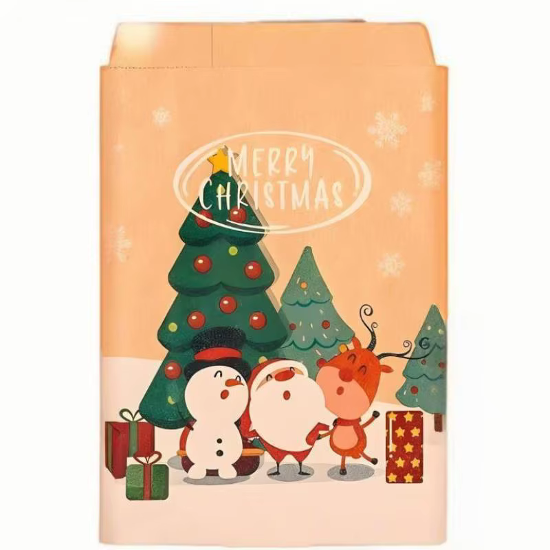 20 pièces joyeux noël sacs cadeaux père noël papier Kraft bonbons biscuits sac cadeaux de fête de no