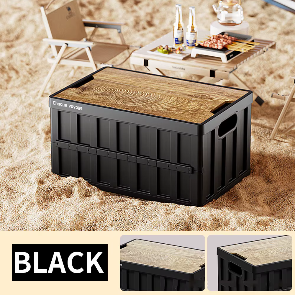 Boîte de rangement pliante de Camping en plein air 50L, tente pliable en plastique Durable et étanch