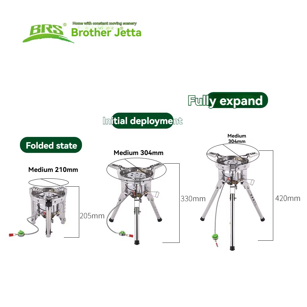 BRS cuisinière à gaz extérieure Bulin BRS-69A Camping pique-nique cuisinière à gaz 6800W équipe fête