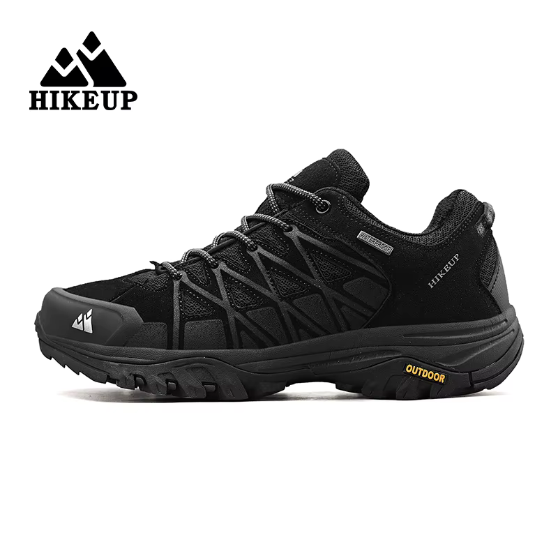 HIKEUP-Chaussures de Randonnée Respirantes à Lacets pour Homme, Baskets de Trekking, d'Escalade en P