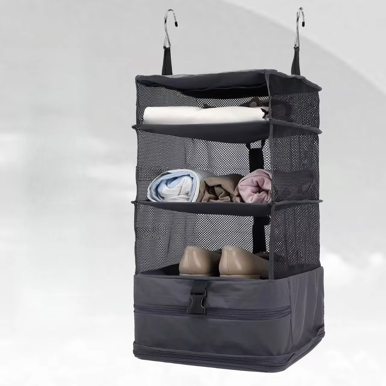 Sac de rangement de voyage multifonctionnel 4 en 1, conception suspendue pour garde-robe, organisate