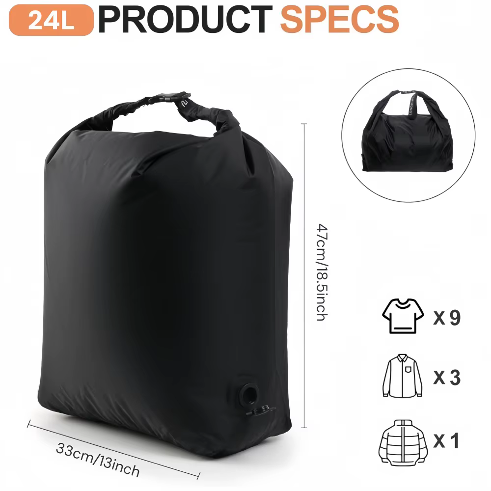 Sac de compression sous vide pour voyage, sac de rangement étanche sous vide, organisateur gain de p