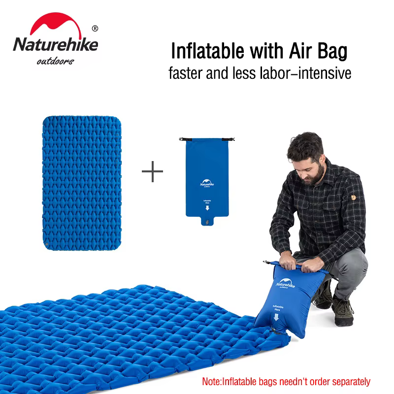 Naturehike – matelas de Camping ultraléger, Double matelas à Air, lit pliant d'extérieur, coussin de