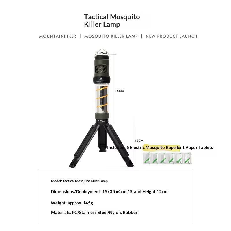 Lampe anti-moustiques MOUNTAINHIKER, lampe de camping multifonctionnelle pour l'extérieur, lampe de 
