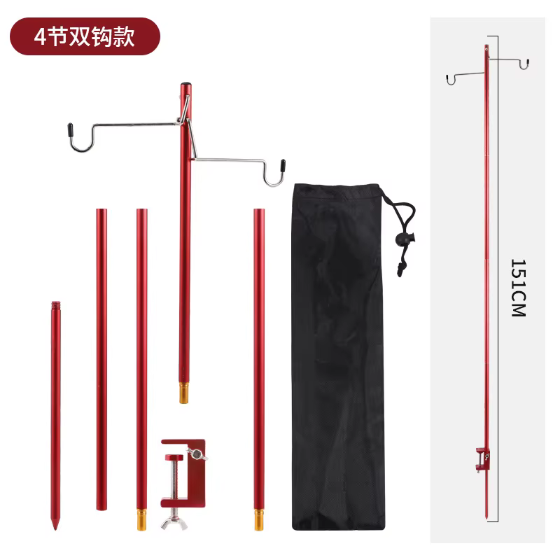 Support de lanterne pliant, support de lampe Portable, crochet, support de lumière pliable pour Camp