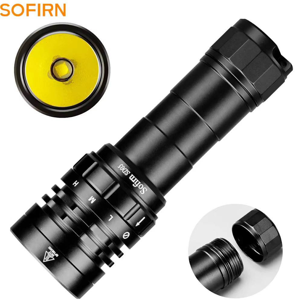 Sofirn-Lampe de Plongée Sous-Marine SD05, XGardens 50.2, Super Lumineux 3000strada 21700, Lampe de P