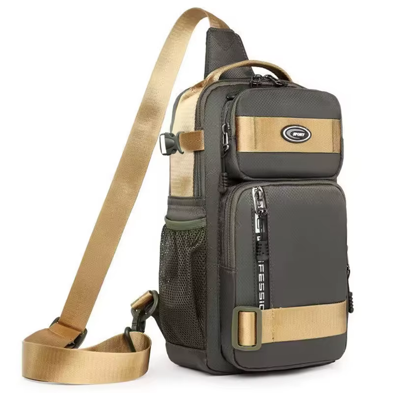Sac à dos d'équitation pour hommes, sac de poitrine pour hommes, sac à bandoulière simple décontract