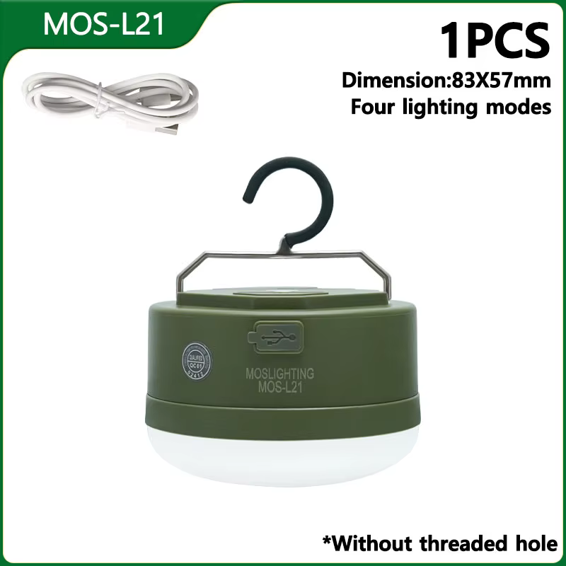 MOSLIGHTING extérieur LED Camping lumière 4 Modes MiNi Portable accrocher tente lampe USB Rechargeab