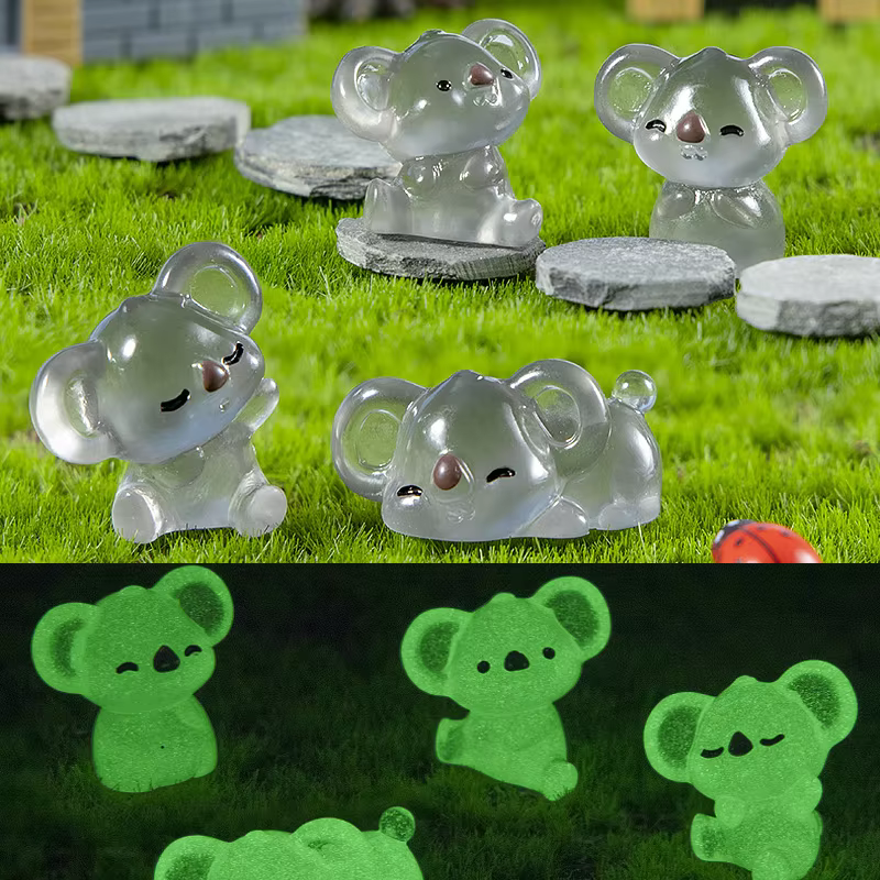 Figurines de Koala de dessin animé mignon, Micro paysage, ornements pour la décoration de la maison,
