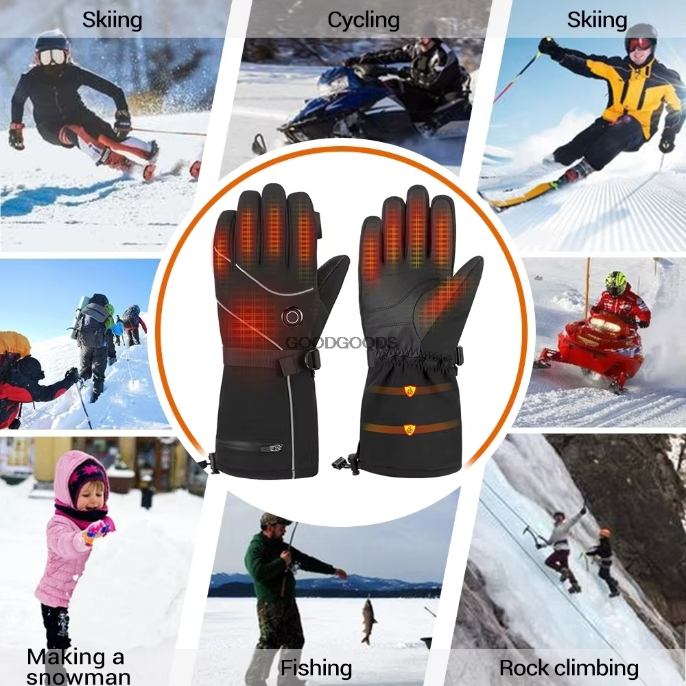Gants chauffants de ski, chauffe-mains d'hiver, batterie Rechargeable 5000mah, gants de moto pour ho