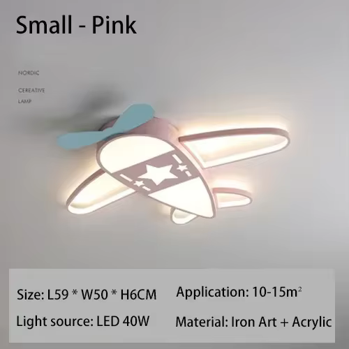 Design créatif dessin animé avion plafonnier LED lampe blanche salon salle à manger étude chambre d'