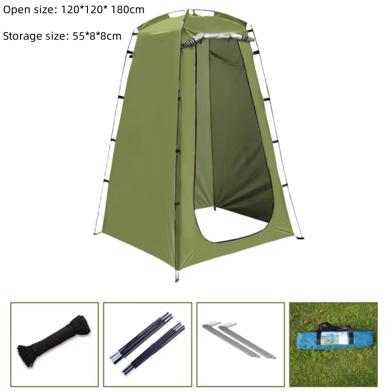Tente de douche Portable Double couche, abri de confidentialité étanche, toilettes de Camping en ple