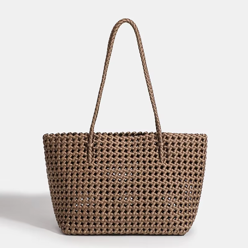 Sac seau en nylon pour femme, sac à bandoulière, sac fourre-tout tissé, sac de luxe de créateur, tai