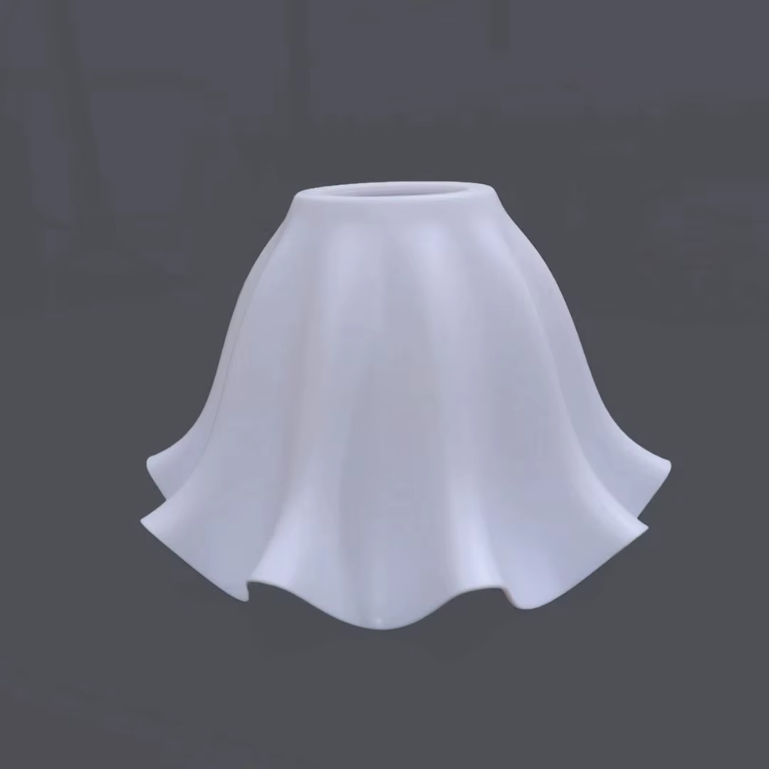 ♥ Abat-jour en verre givré blanc à bords ondulés - Abat-jour de remplacement pour lampes de table, l