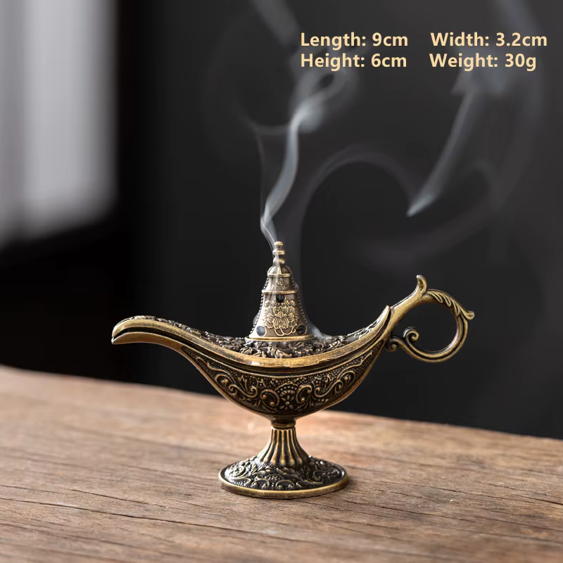 Brûleur d'encens en métal de style antique, porte-bougie parfumé ou non parfumé, décoration d'intéri