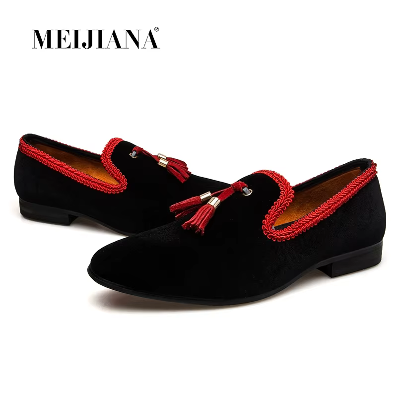 Hommes chaussures décontractées rouge gland mocassins Style britannique Gentleman robe de mariée cha
