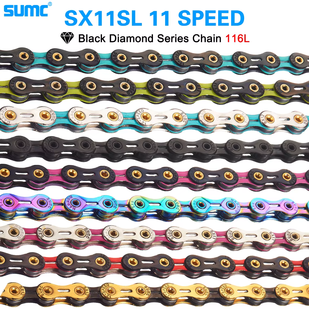 Chaîne de vélo SUMC SX11SL 11 vitesses 116L avec MissingLink 11V VTT/vélo de route chaîne en diamant