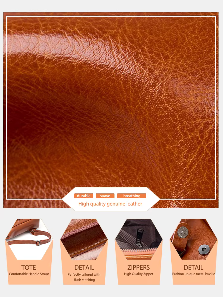 Zency-Sac à dos de voyage en cuir véritable pour femme, grande capacité, sac à dos pour ordinateur p