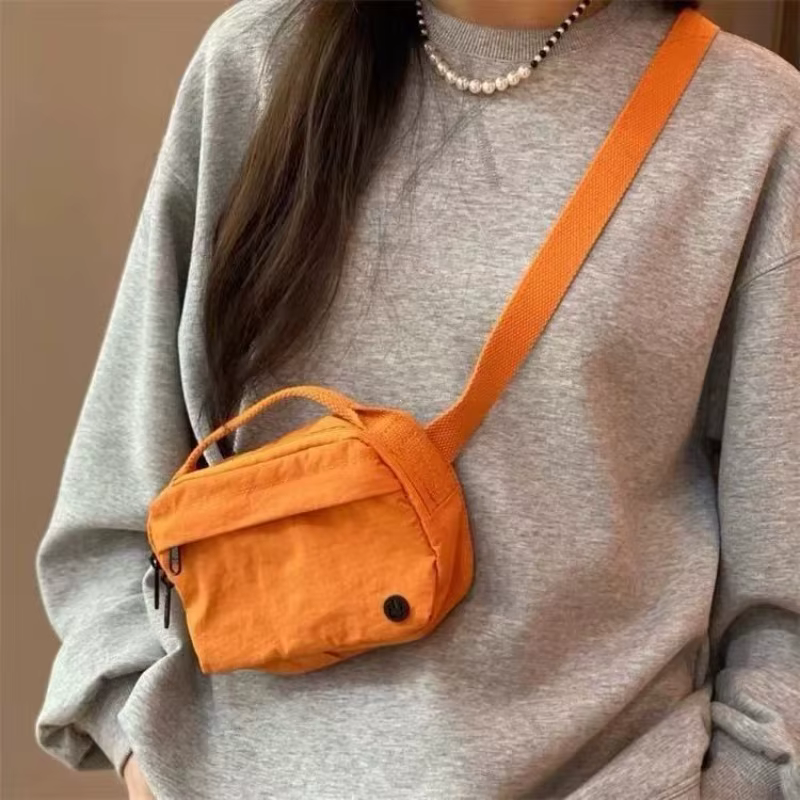 Sac bandoulière carré en toile de nylon coloré, léger et imperméable, pour téléphone portable, nouve