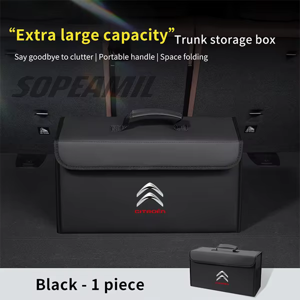 Boîte de rangement de voiture, sac de rangement pliable de grande capacité, citroën C1 C2 C3 C4 C5 C