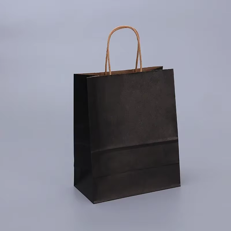 Sacs cadeaux en papier Kraft avec poignées, 10/20/30/50/100 pièces, Shopping, transport artisanal, s