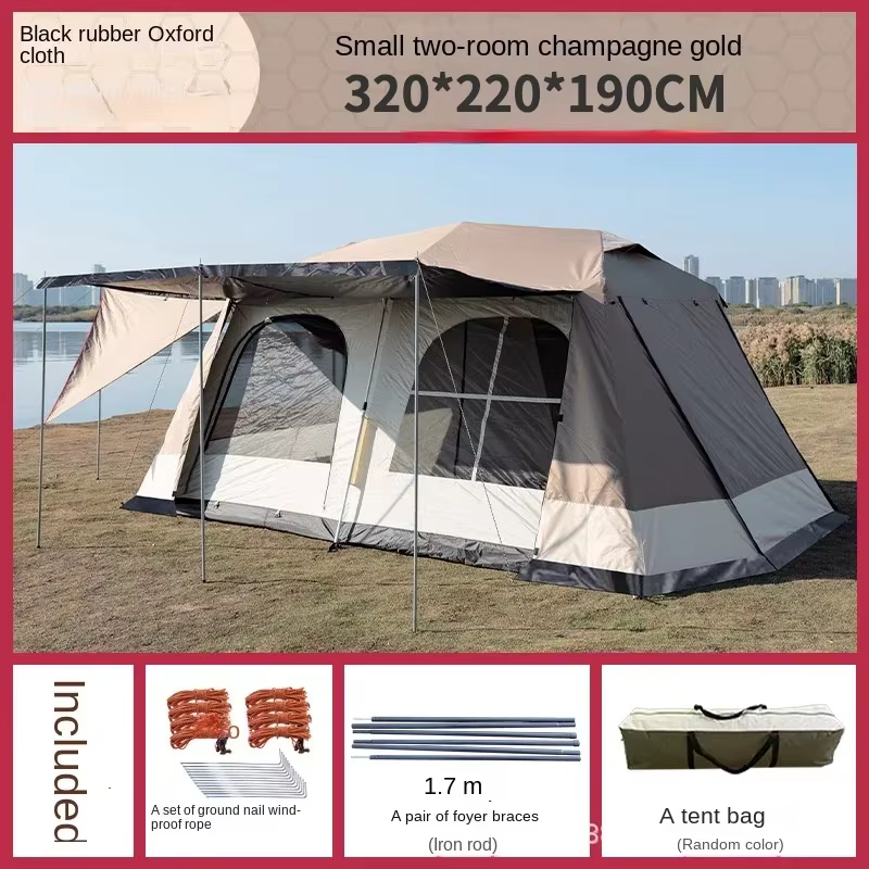 Tente de camping multi-hypothèque pour l'extérieur, tente de villa, maison mobile, ouverture automat