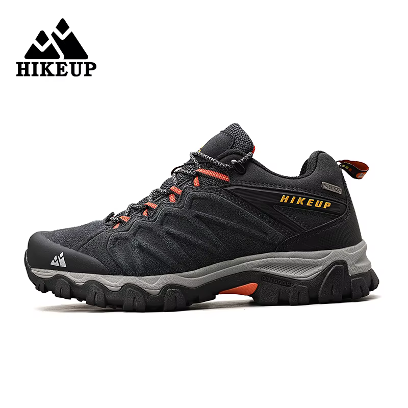 HIKEUP-Chaussures de Randonnée en Cuir Durables pour Homme, Baskets de dehors en Plein Air, de Trekk