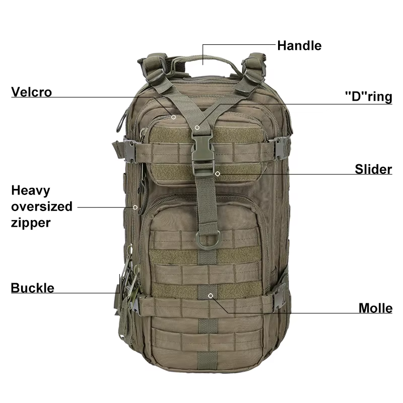 LQARMY 35L sac à dos tactique Molle sac à dos d'assaut hommes femmes sacs à dos voyage Camping Mochi
