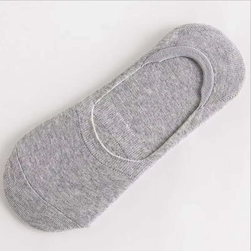 5 paires de chaussettes bateau en coton pour hommes, antidérapantes, en Silicone, invisibles, respir