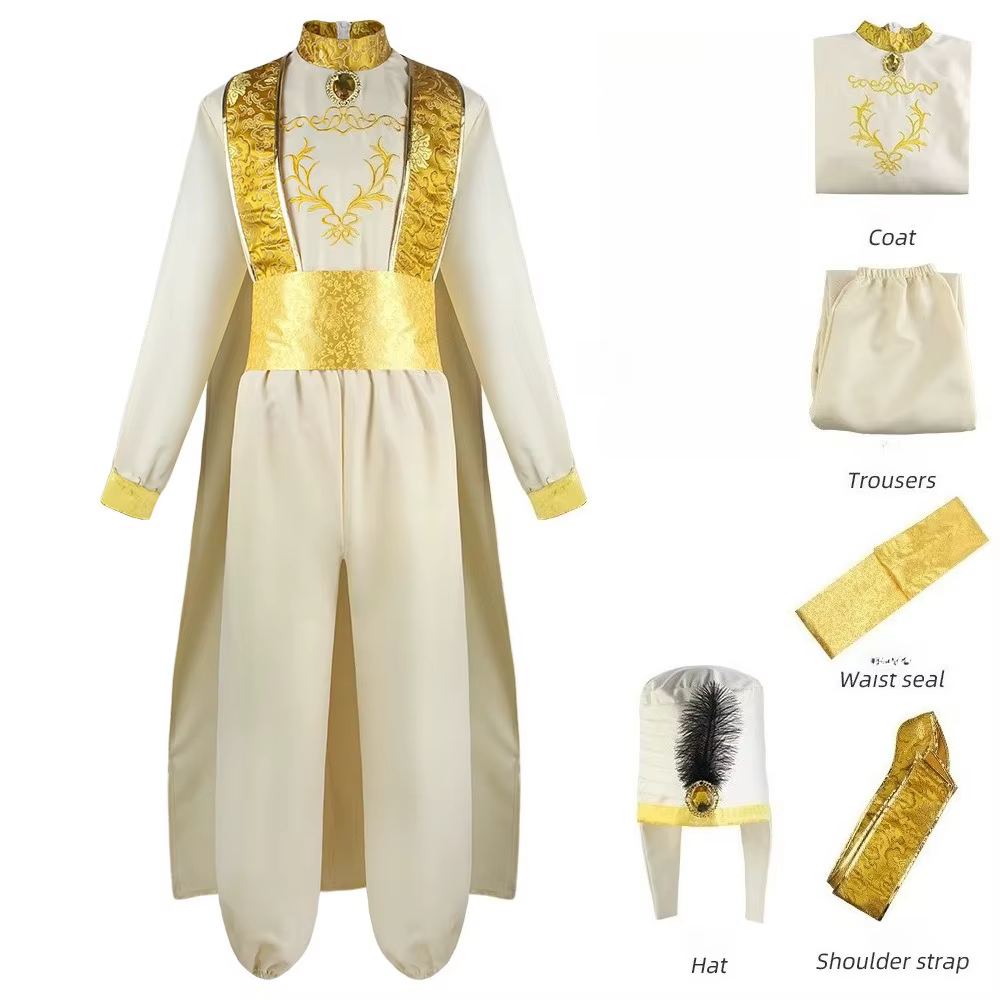 Costume de Cosplay Prince arabe pour adultes, conte de fées, lampe magique merveilleuse, tenues de P
