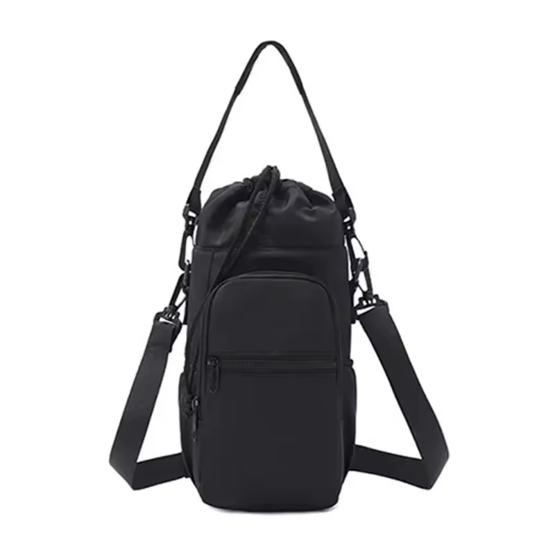 Sac de bouteille d'eau Portable avec sangle réglable, tasses thermiques, housse de protection isolée