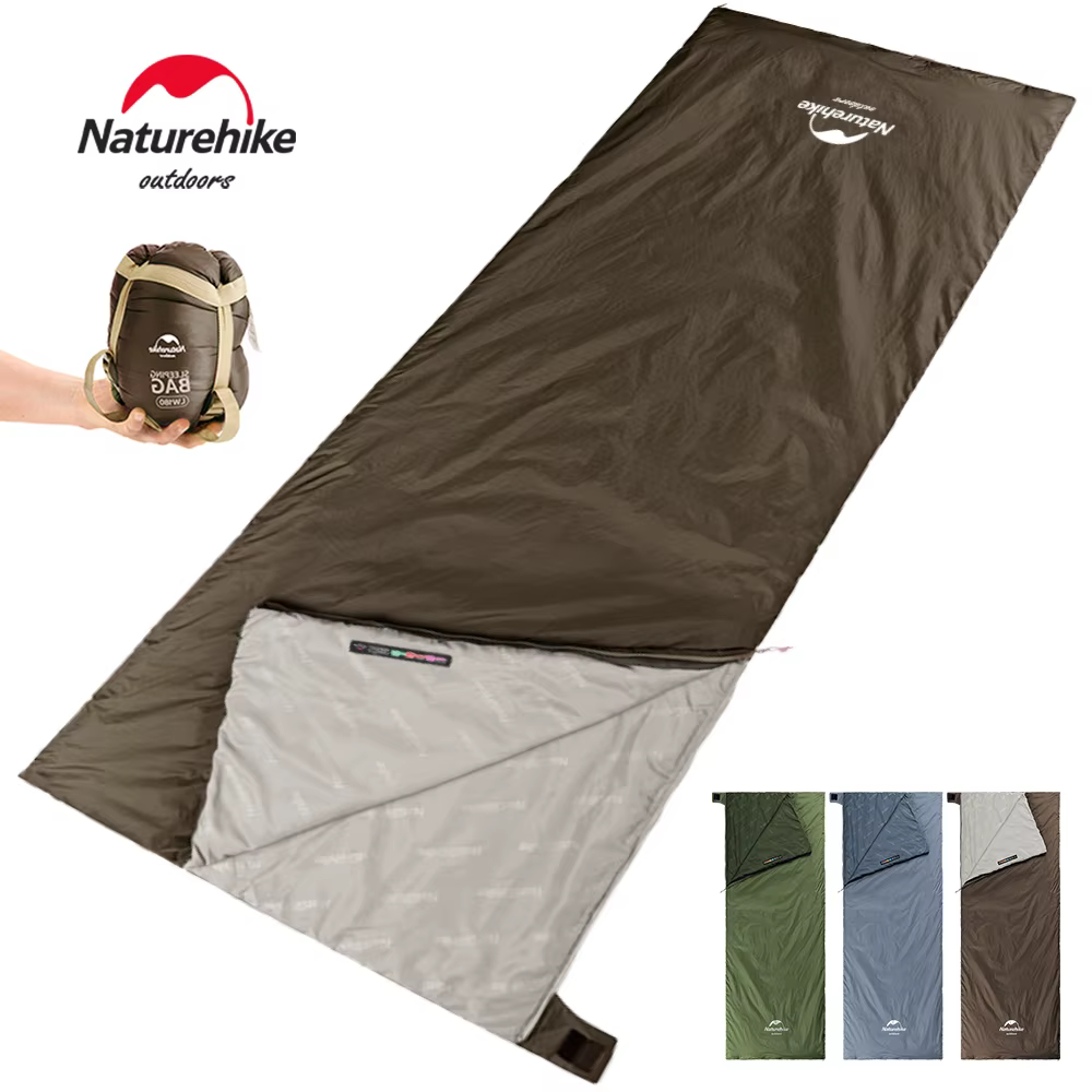 Sac de couchage Naturehike pour le camping, ultraléger LW180, imperméable, en coton, pour la randonn