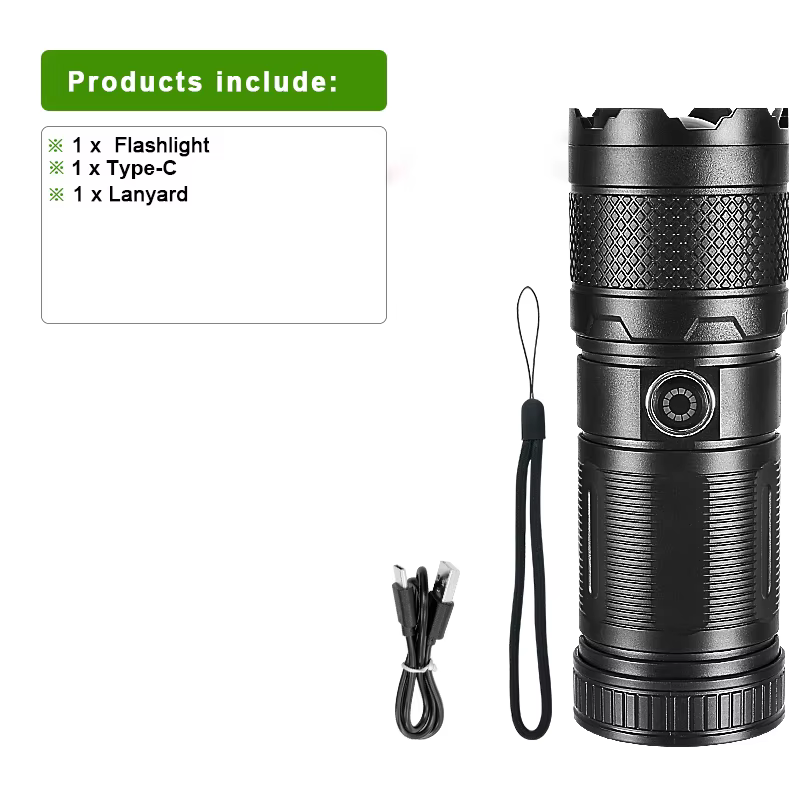 Lampe de poche LED la plus puissante, 1000000lm, lampe Portable, tactique Super brillante, lumières 