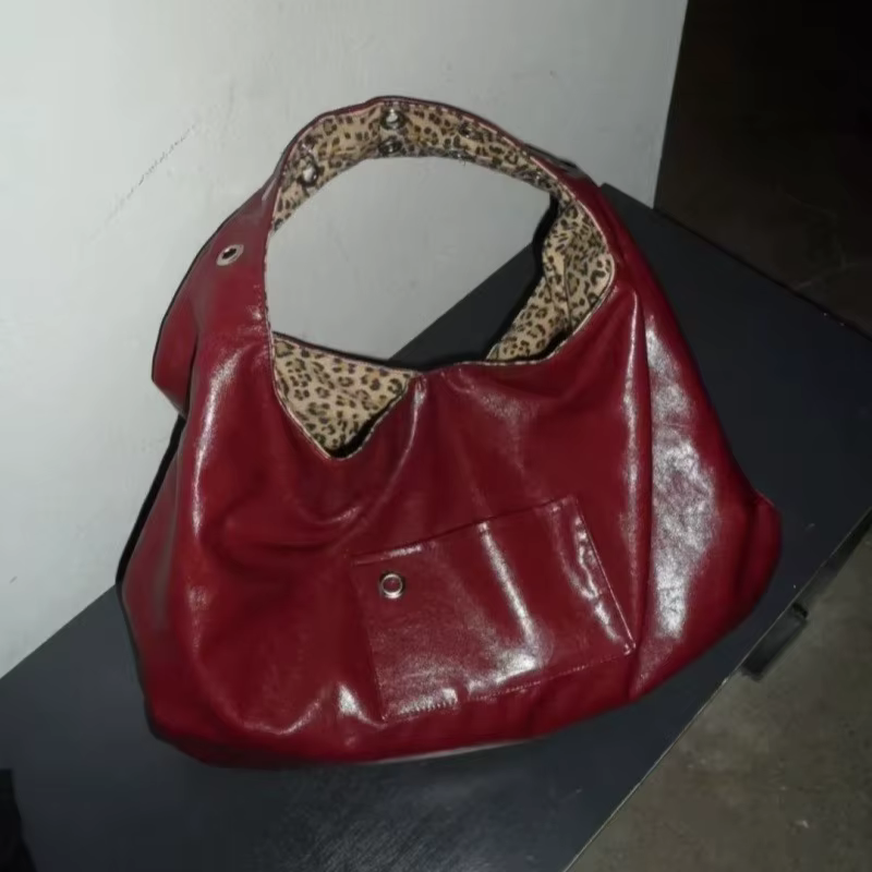 Sac à bandoulière double face, imprimé léopard, cool et élégant, sac fourre-tout pour femme, grand s