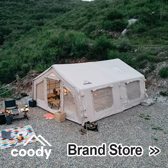 Tente gonflable extérieure d'événement de Camping de maison d'air de toile de coton imperméable de G