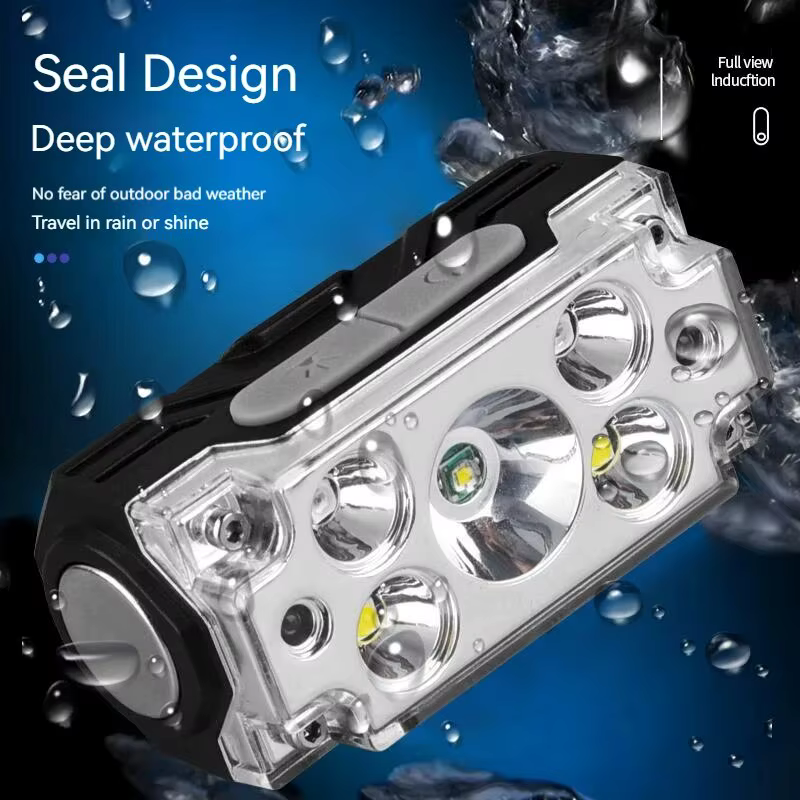Mini Forte 5LED Phare Motion Sensor Phare En Plein Air Camping Pêche USB Rechargerable Portable lamp
