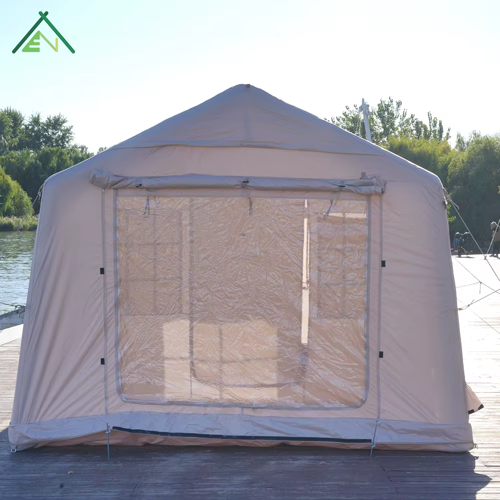 Tente gonflable de luxe pour le glamping en plein air, imperméable, 17,28 m², grand espace, tente pn