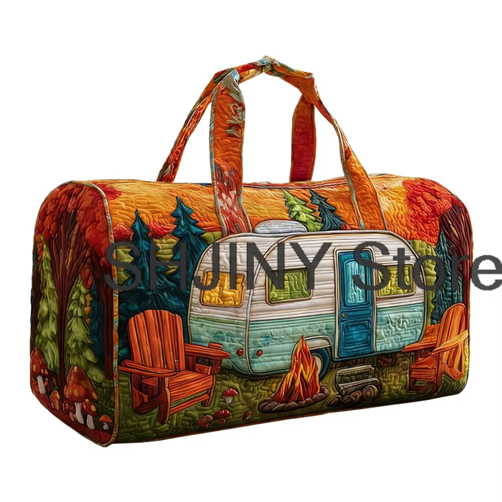 Sac de voyage matelassé GF Vintage Camper unisexe, sac à dos décontracté pour femmes et hommes, sac 