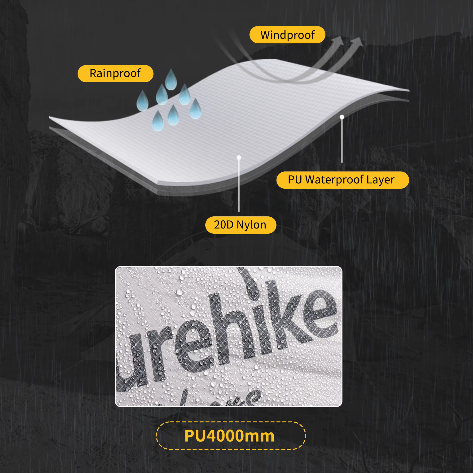 Tente de camping Naturehike Mongar 2, ultralégère, pour l'extérieur, 3 saisons, imperméable, en nylo