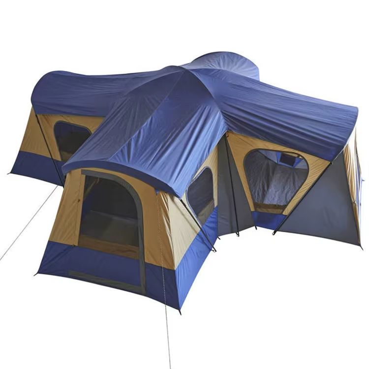 600*600 cm famille Camping tente de loisirs en plein air quatre chambres un Hall ombre énormes tente