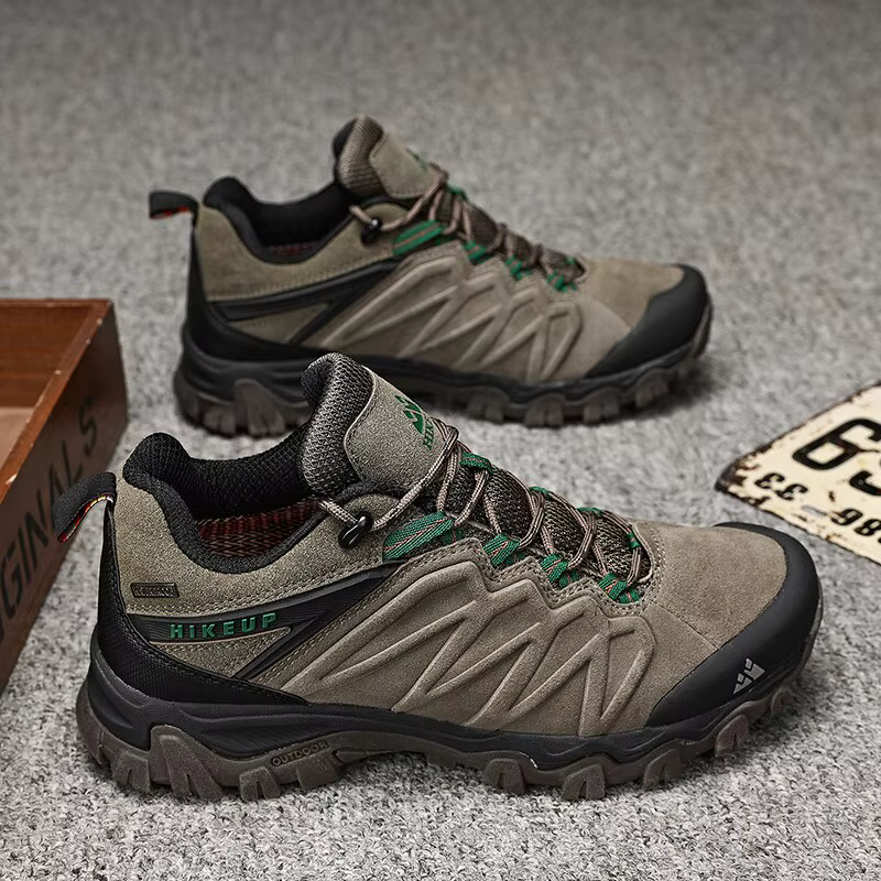 HIKEUP-Chaussures de Randonnée en Cuir Durables pour Homme, Baskets de dehors en Plein Air, de Trekk