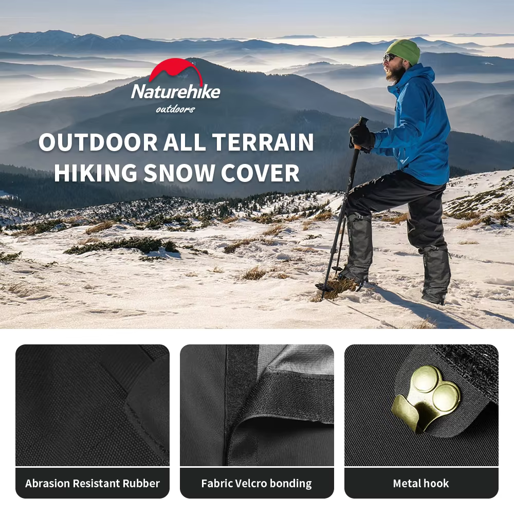 Naturehike – guêtres chauffe-jambes imperméables pour chaussures d'escalade, guêtres de neige pour r