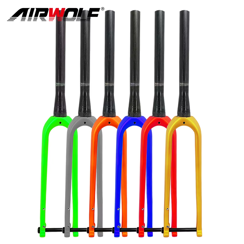 AIRWOLF 700C fourche à gravier frein à disque fourche de vélo de route pneu Max 700 45C ou 27.5*2.1 
