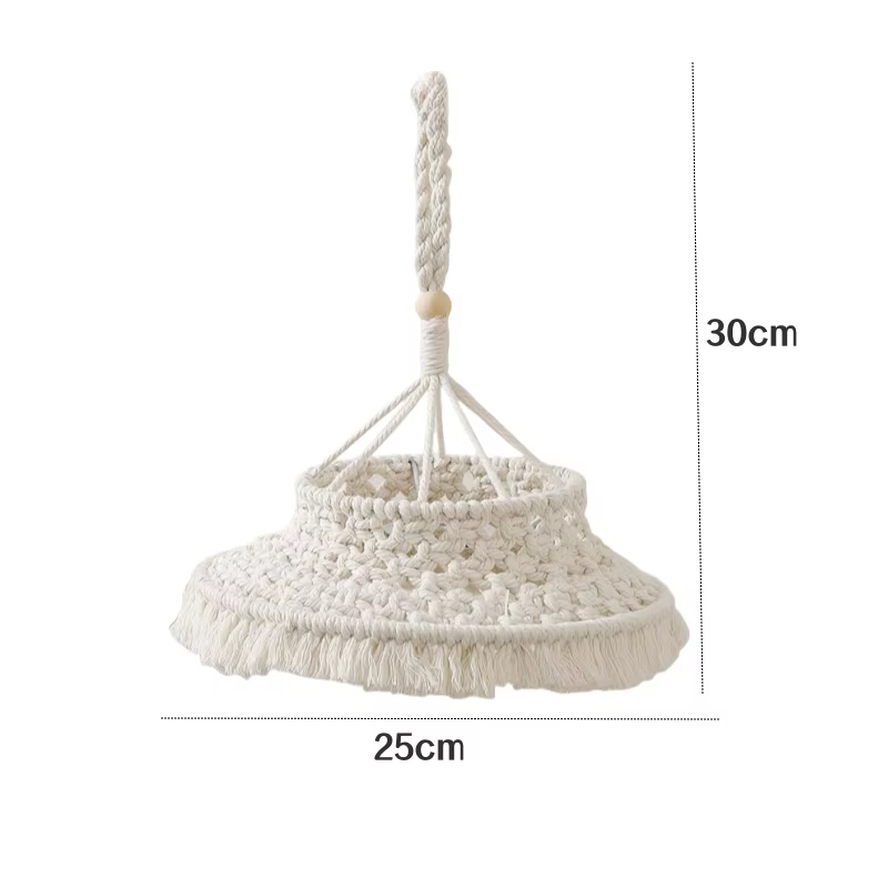 Abat-Jour Bohème en Macramé Tissé à la Main, Couverture de Lustre LED, Décoration de Maison, Salon,