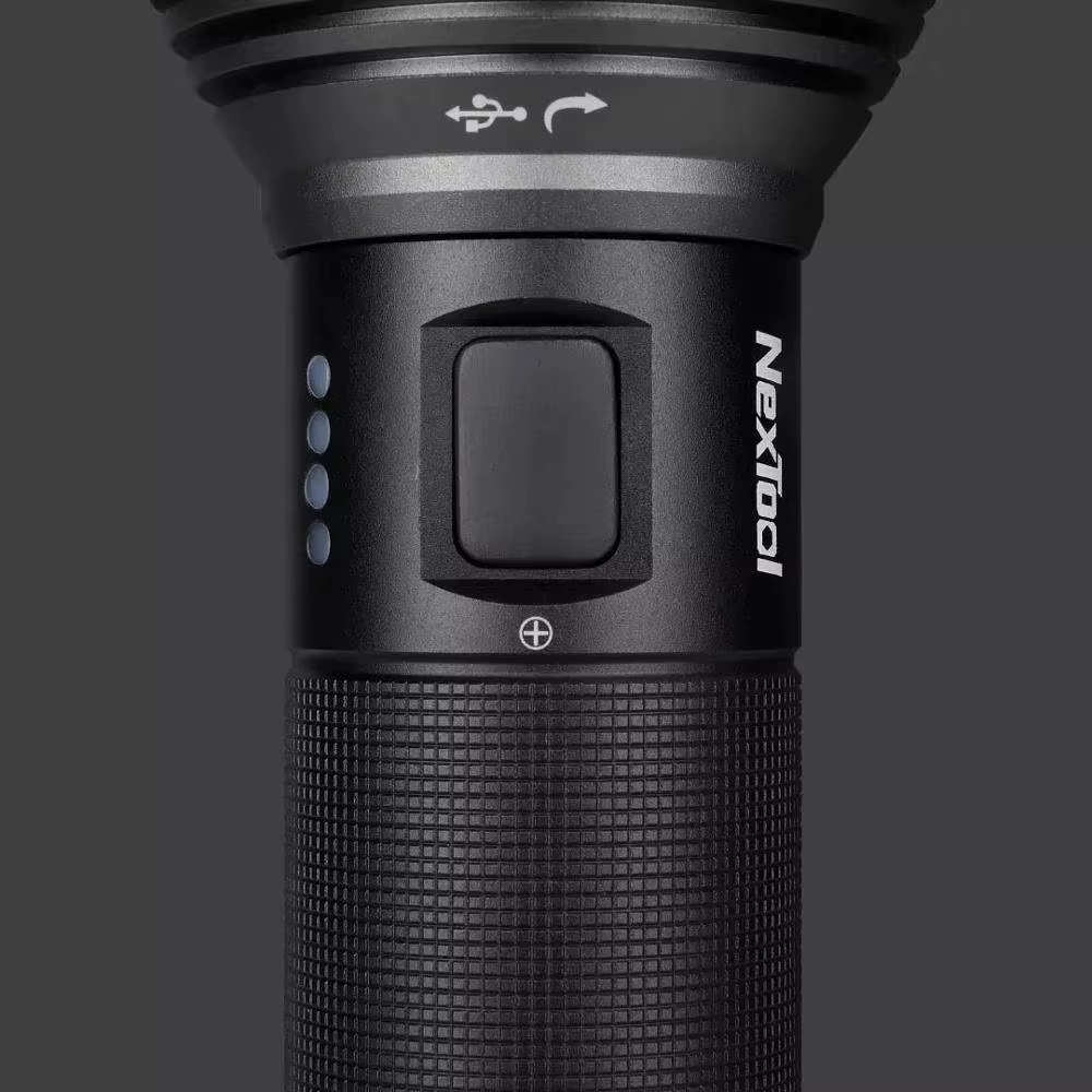 Lampe torche puissante NexTool pour l'extérieur, 2000lm, LED rechargeable, 380m, étanche IPX7, 5 mod