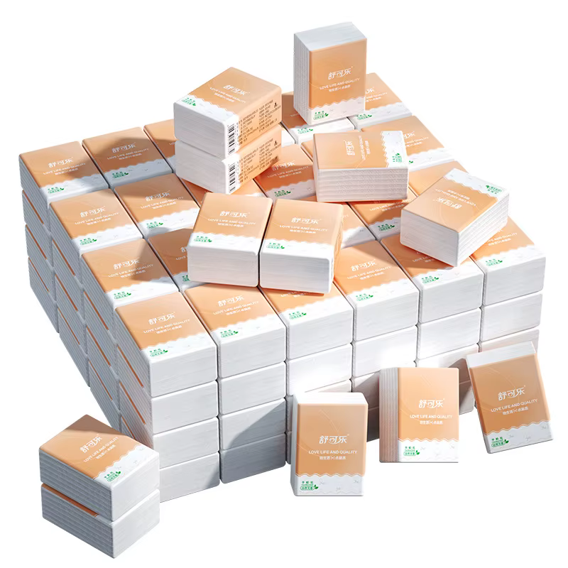 Papier mouchoir Portable, 10-100 petits sacs, 3 couches, 7 pièces/petit sac, papier de soie Portable