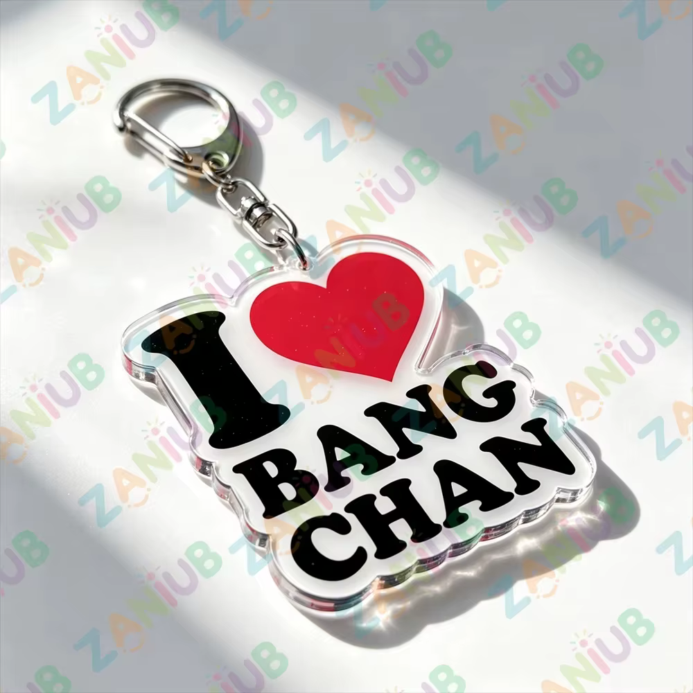 Porte-clés populaires Kpop avec texte de groupe, porte-clés « I Love Name », bijoux, breloques pour 