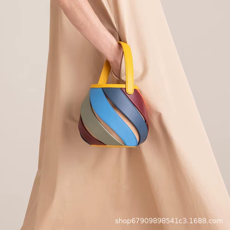 Sac à Main Géométrique Rétro de Luxe pour Femme, Marque de Styliste, Mode, Élégant, Polyvalent, Berg