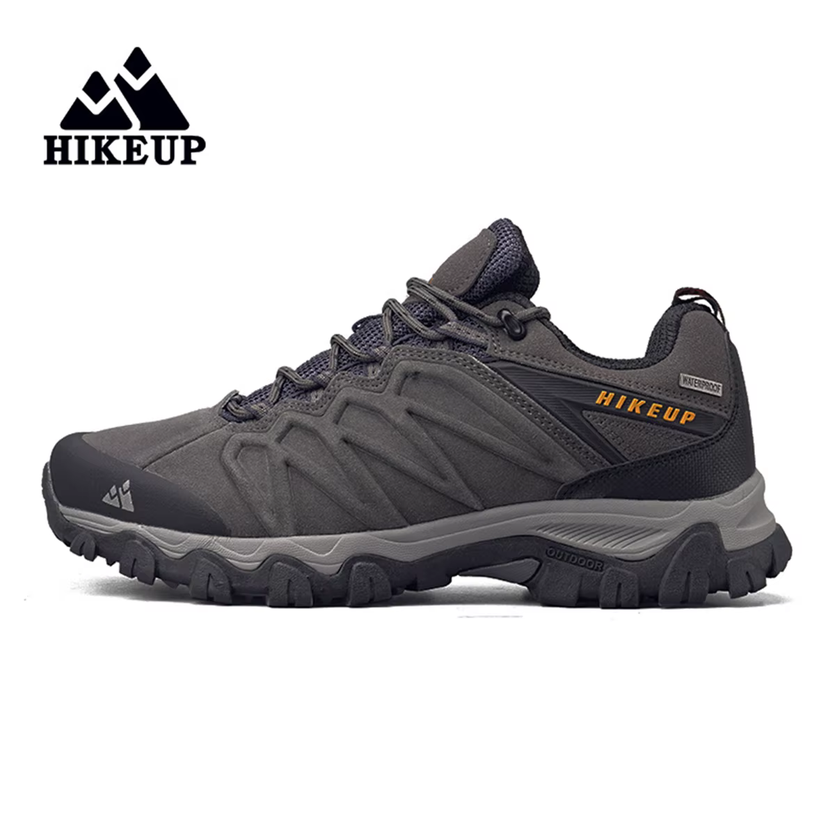HIKEUP-Chaussures de Randonnée en Cuir Durables pour Homme, Baskets de dehors en Plein Air, de Trekk